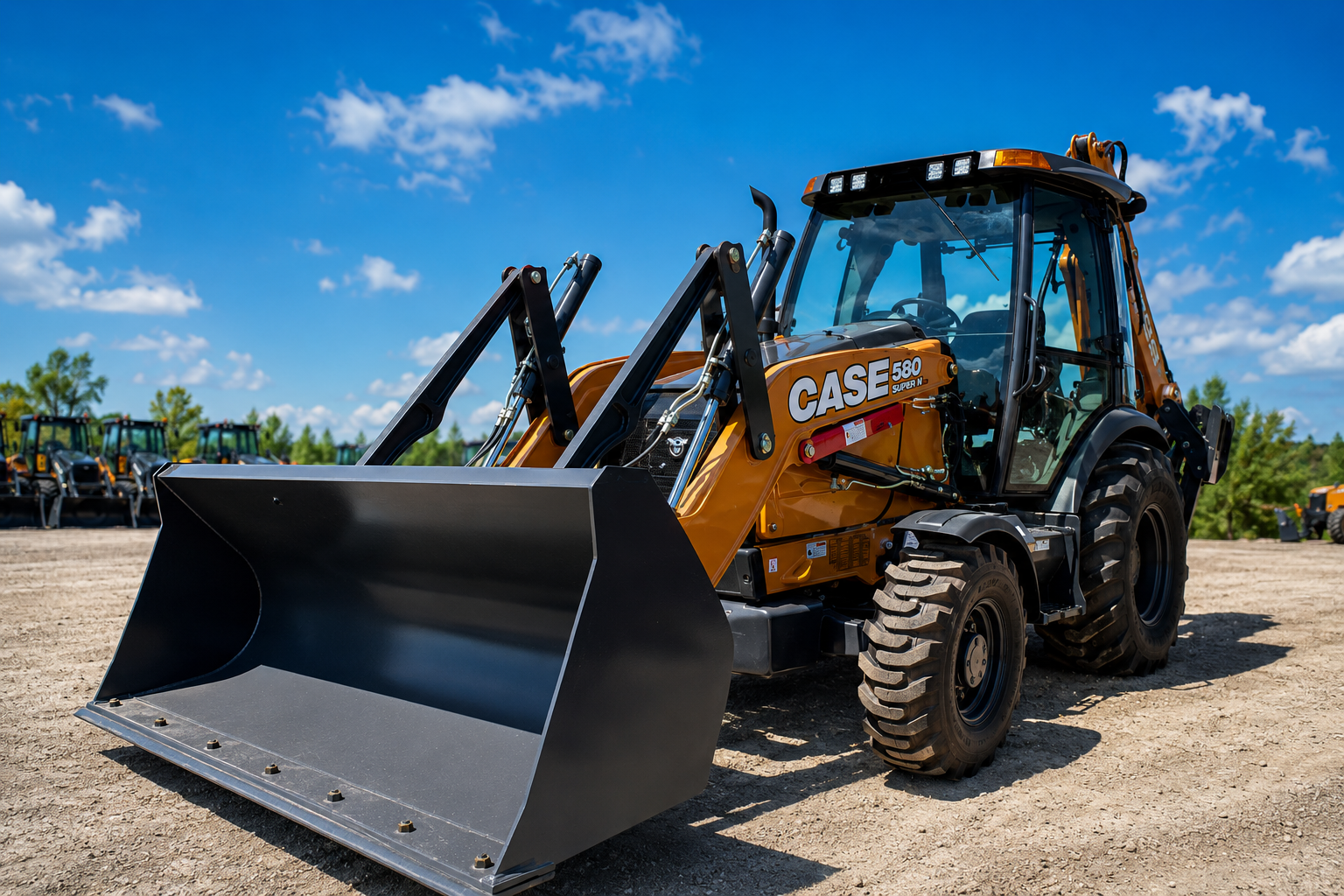 CASE equipment ready for site work